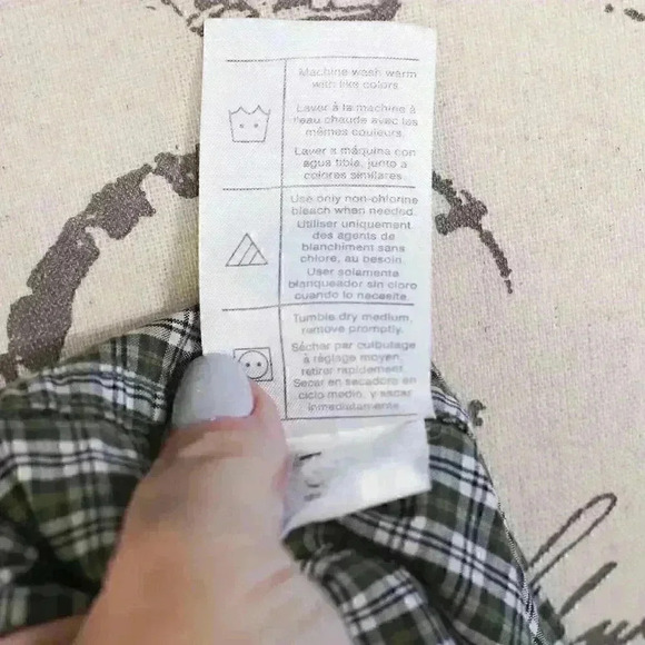 Men's Carhartt green/white check long sleeve button down collar shirt size XL - Picture 15 of 16